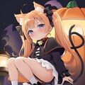 失敗したハロウィンと猫耳ツインテールの女の子 02 5枚目
