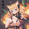 失敗したハロウィンと猫耳ツインテールの女の子 02 10枚目