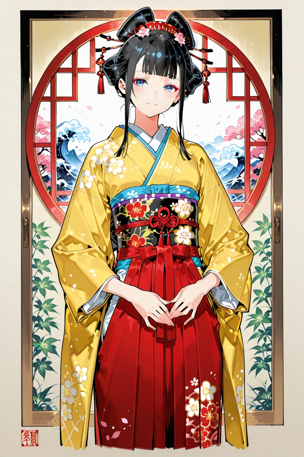 ゲイシャガールの日本画