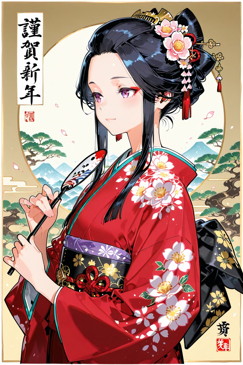 ゲイシャガールの日本画