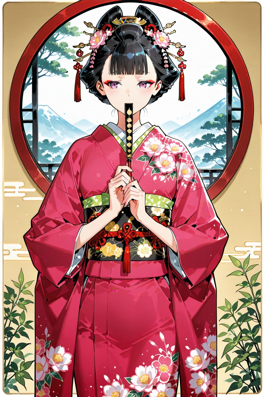 ゲイシャガールの日本画