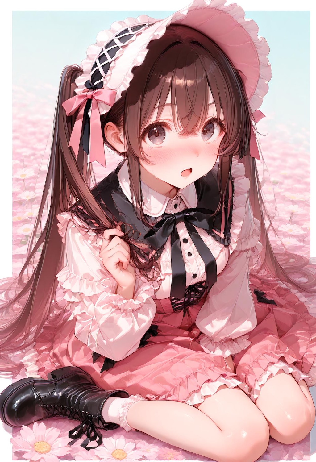 恥ずかしがり屋なロリータファッション娘