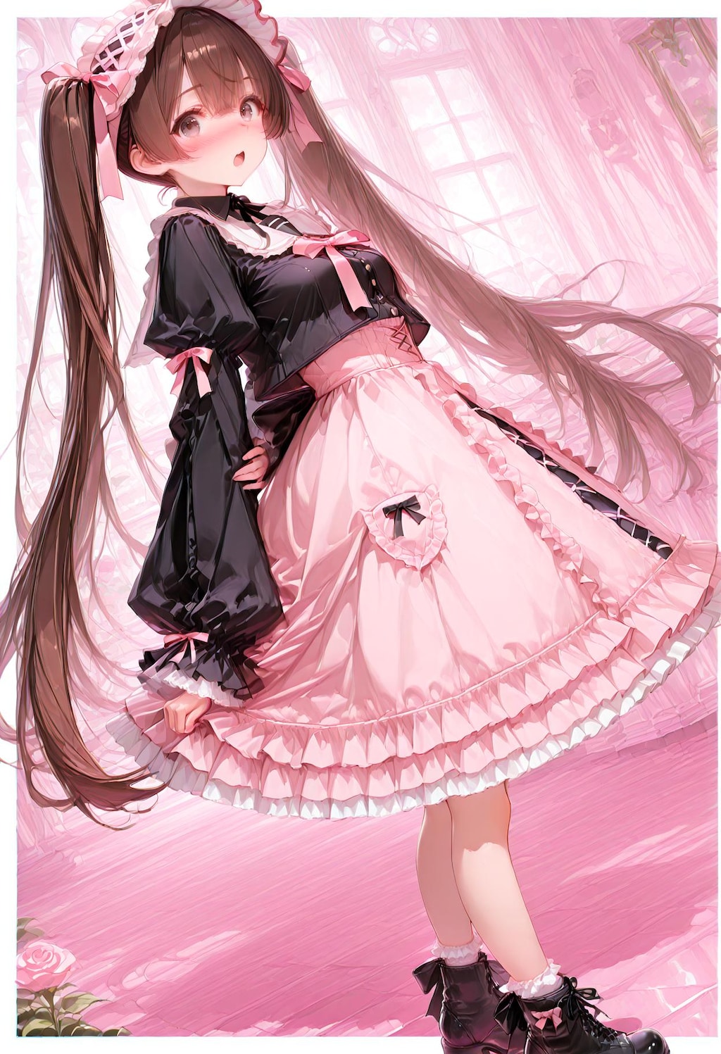 恥ずかしがり屋なロリータファッション娘