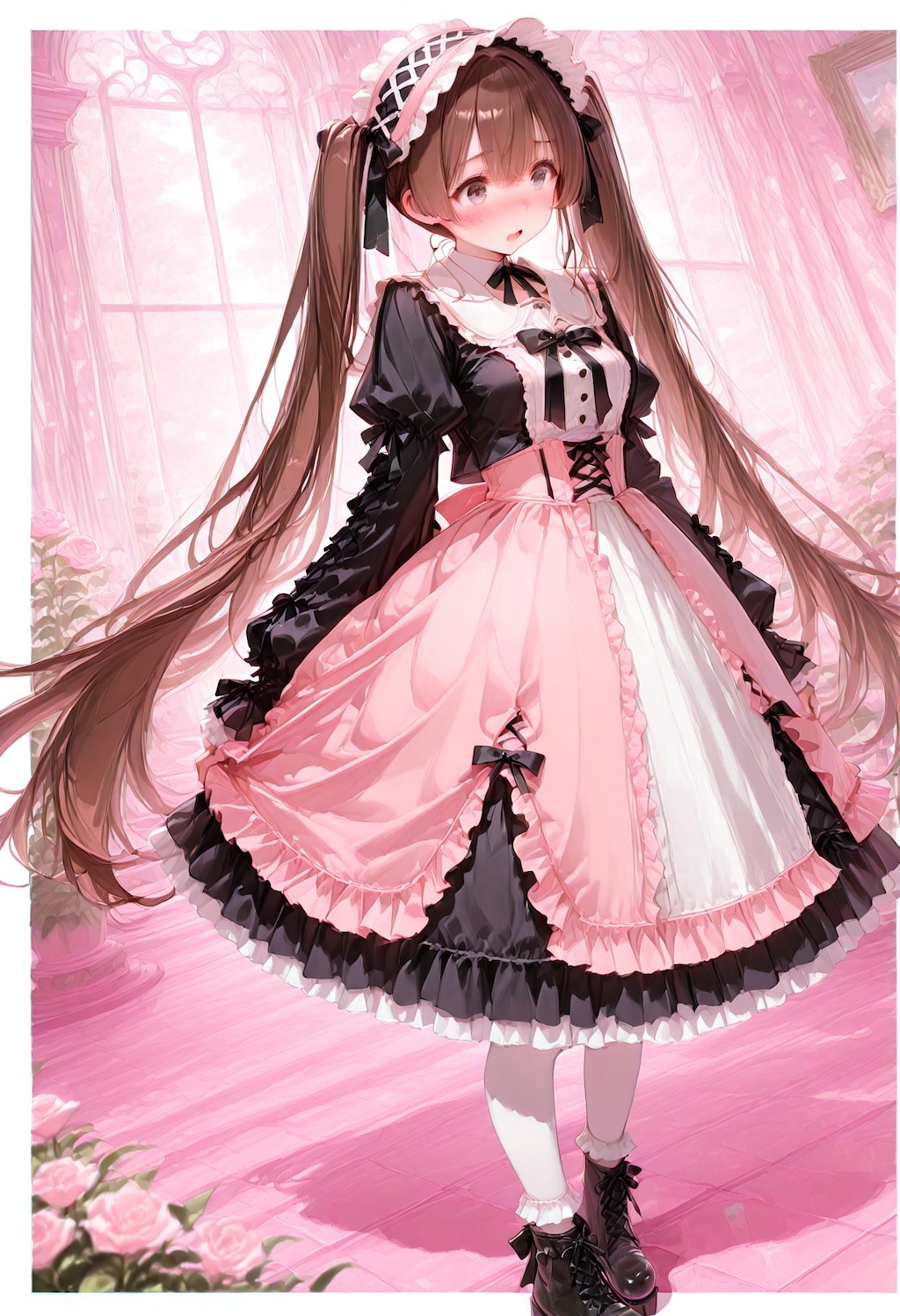 恥ずかしがり屋なロリータファッション娘