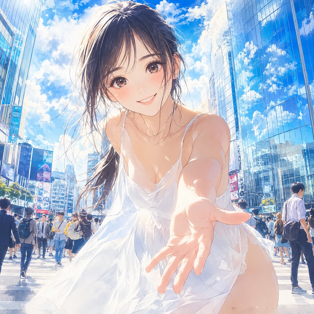 涼し気な彼女
