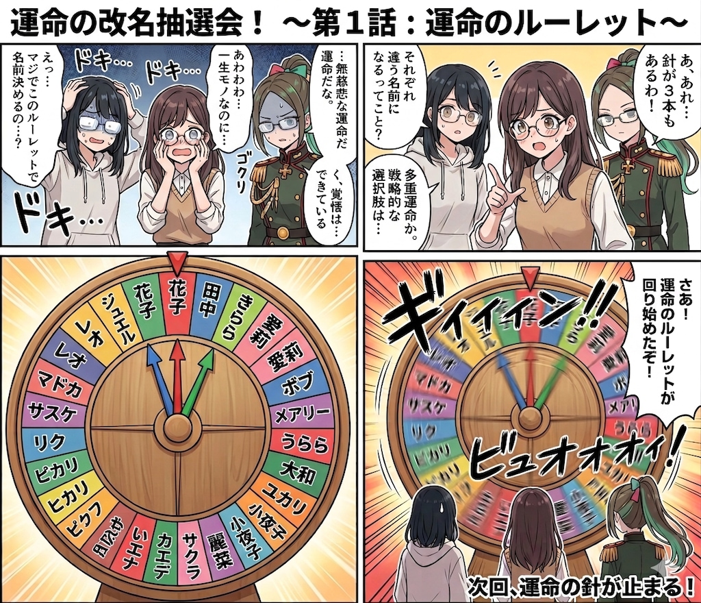 この素晴らしいルーレットでお名前を！