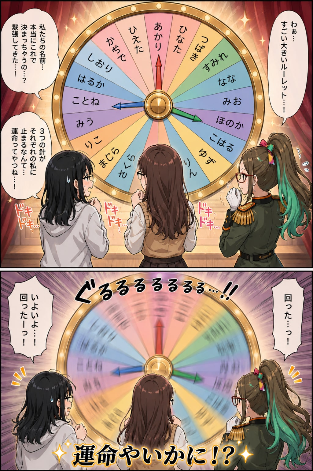 この素晴らしいルーレットでお名前を！