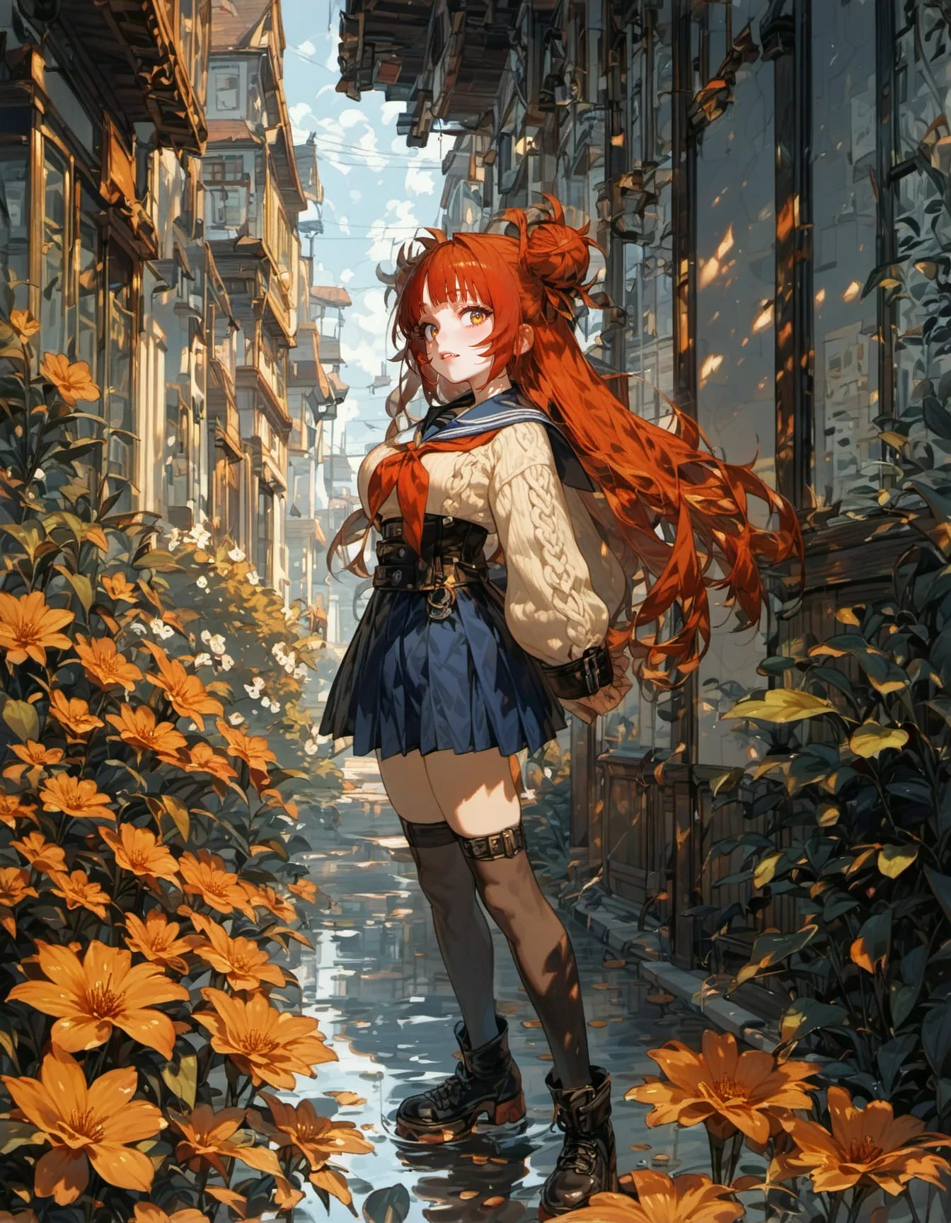 Autumn Streets and Blooms | の人気AIイラスト・グラビア