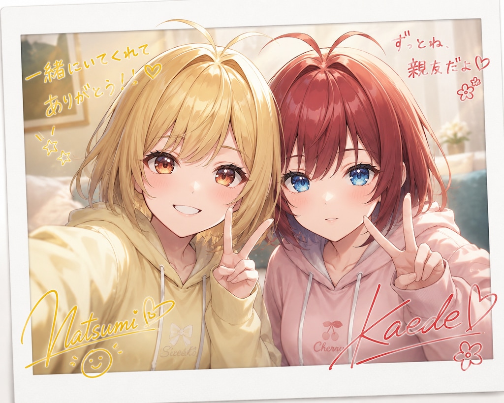 ナツ&カエのチェキだよ