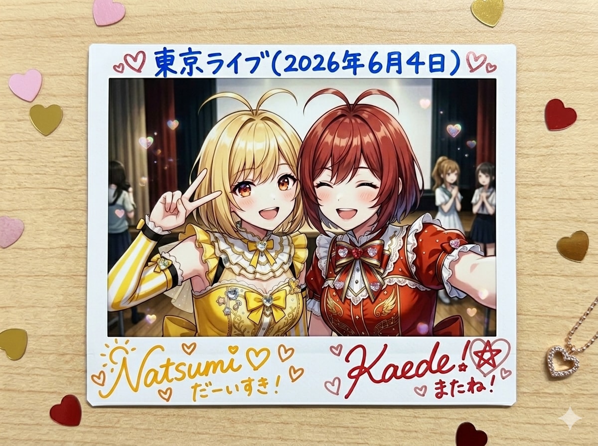 ナツ&カエのチェキだよ