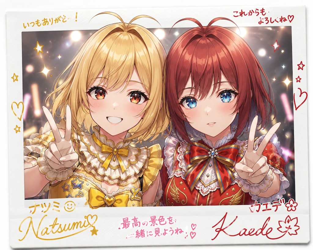 ナツ&カエのチェキだよ