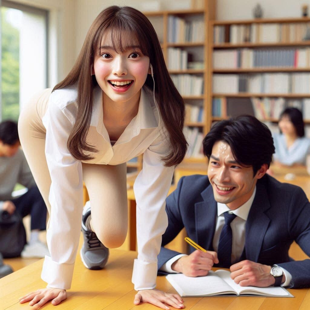 気づかないフリして見せつけてる