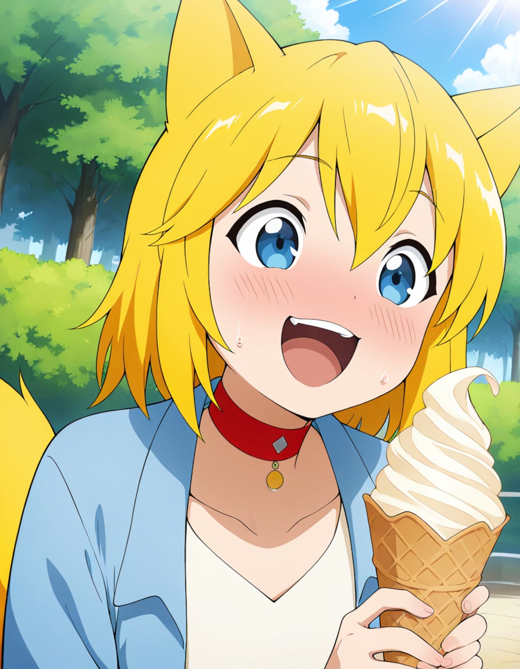 一生に一度のお願いを使ってしまいそうなぐらいの勢いでソフトクリームが食べたくてたまらなかったキツネ