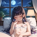 真夜中の黒髪少女のオナニー 3枚目