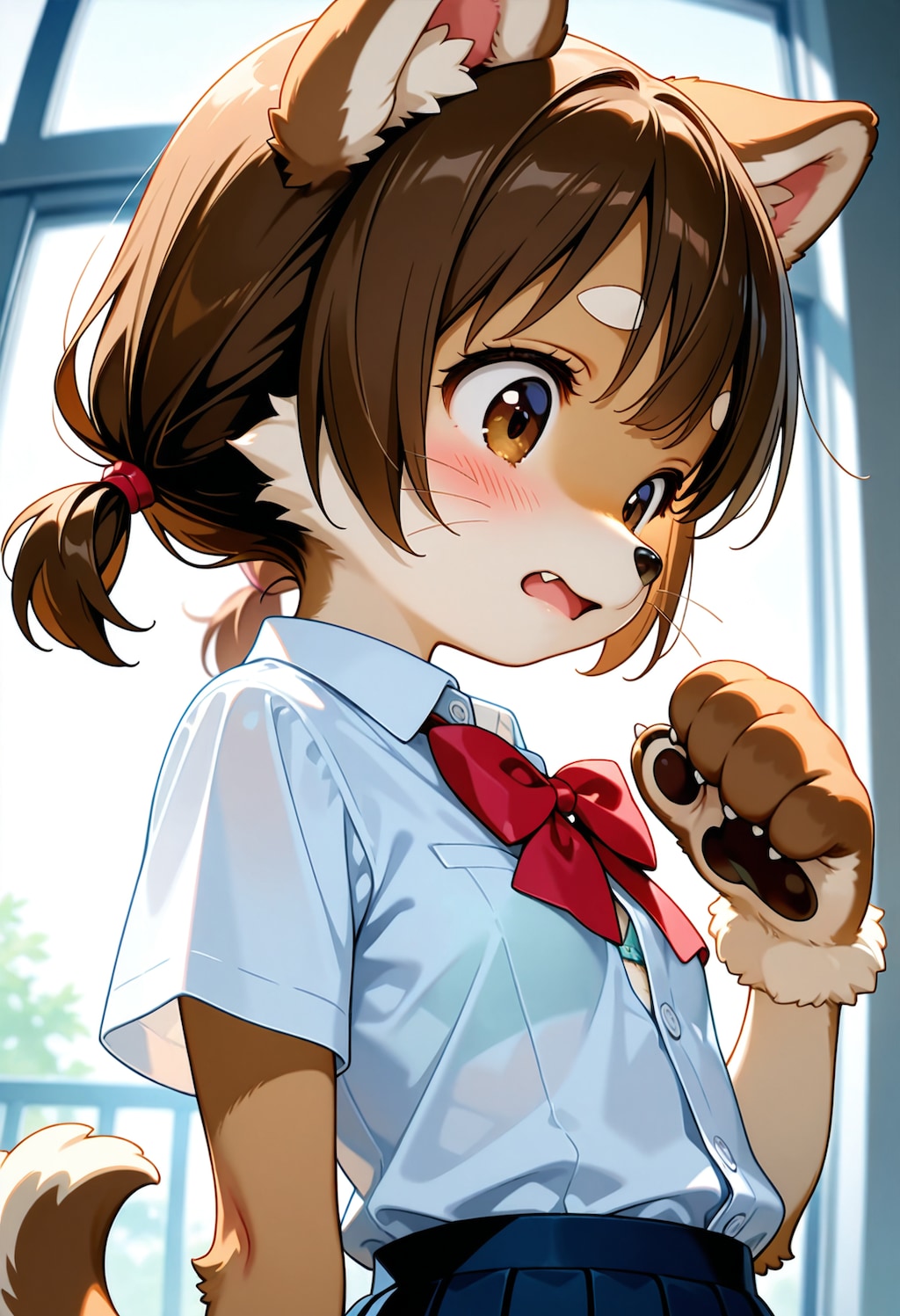 ケモ転校生ちゃん脱ぎます！