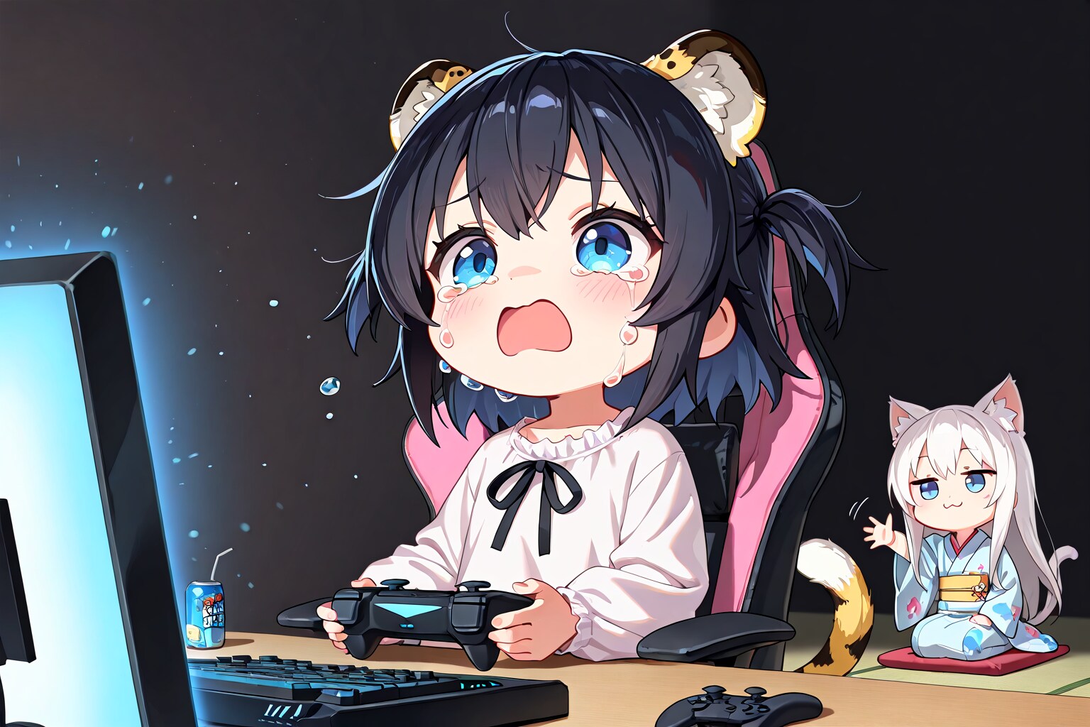 ケモ神様の所業によりチーター疑惑をかけられるcyan motoさんちのちびすぎるげーまー！