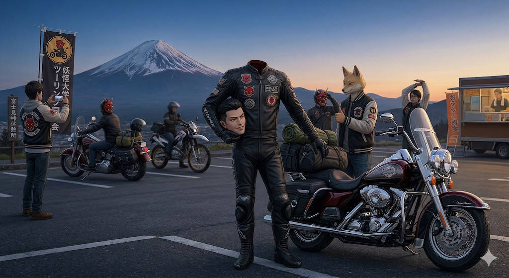 馬からバイクに乗り換えたデュラハン😅