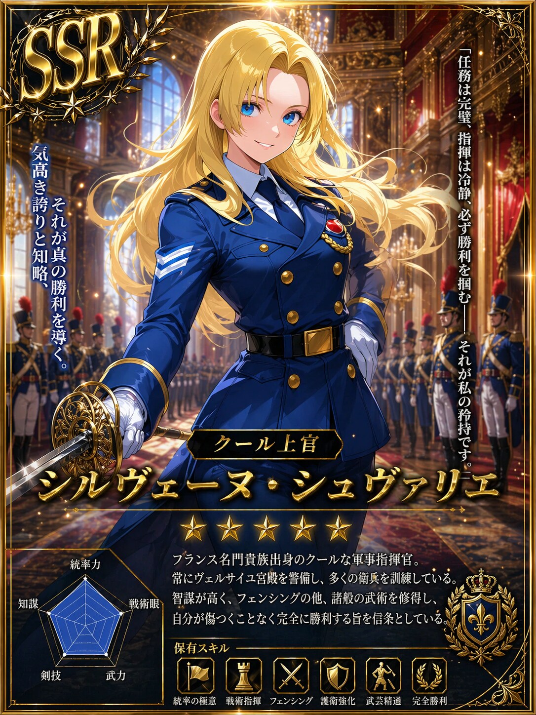 クール上官シルヴェーヌ・シュヴァリエのSSRカード
