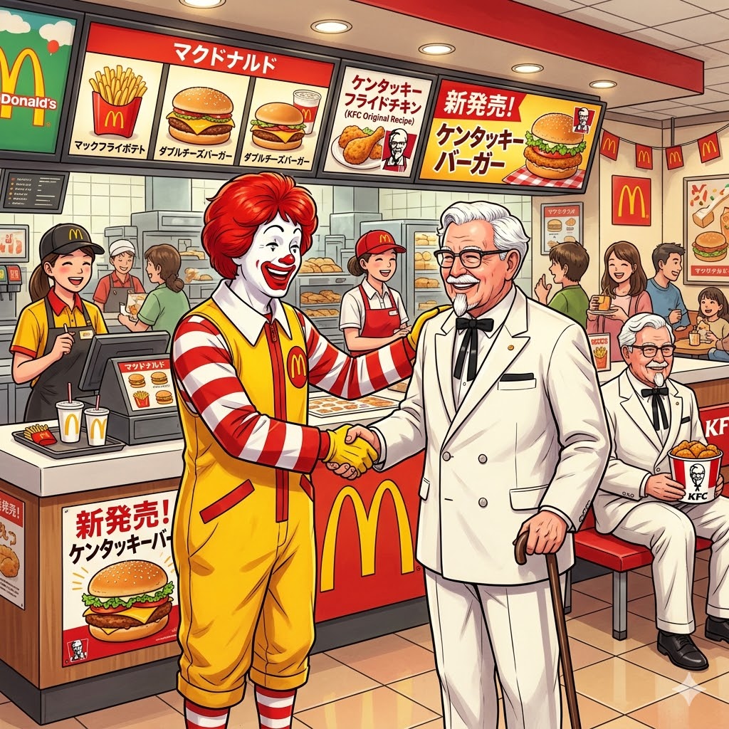 マックとKFCが合体 | の人気AIイラスト・グラビア
