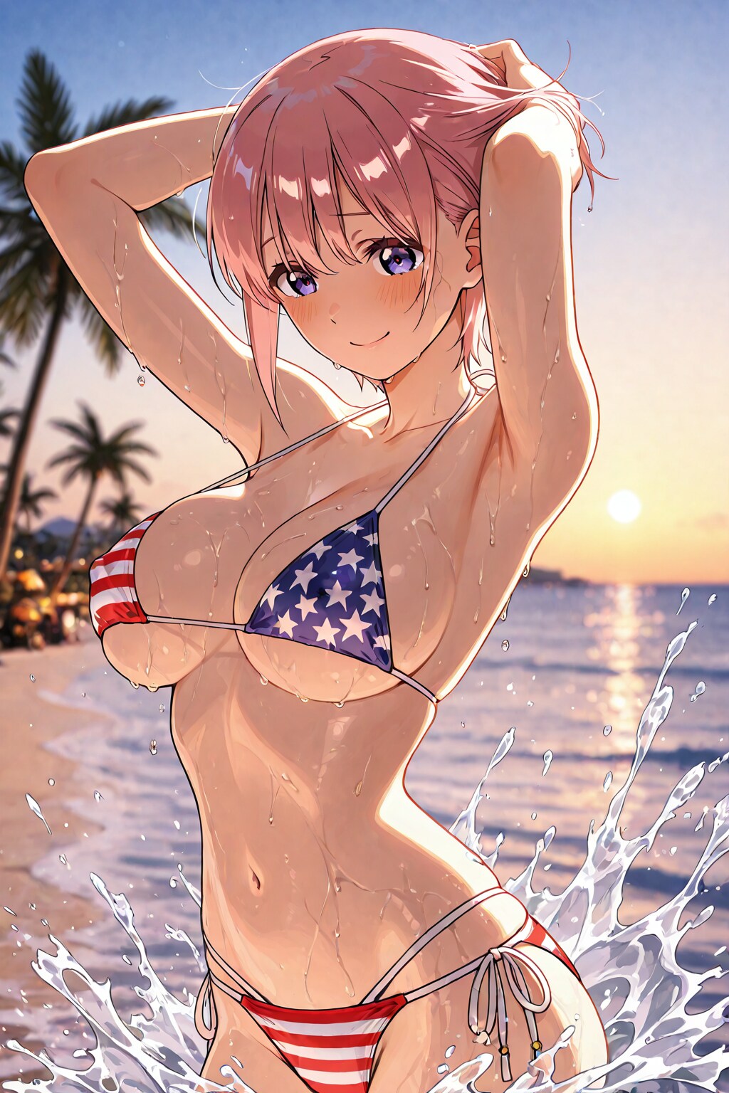星条旗ビキニの中野一花🇺🇸👙🌅❤️