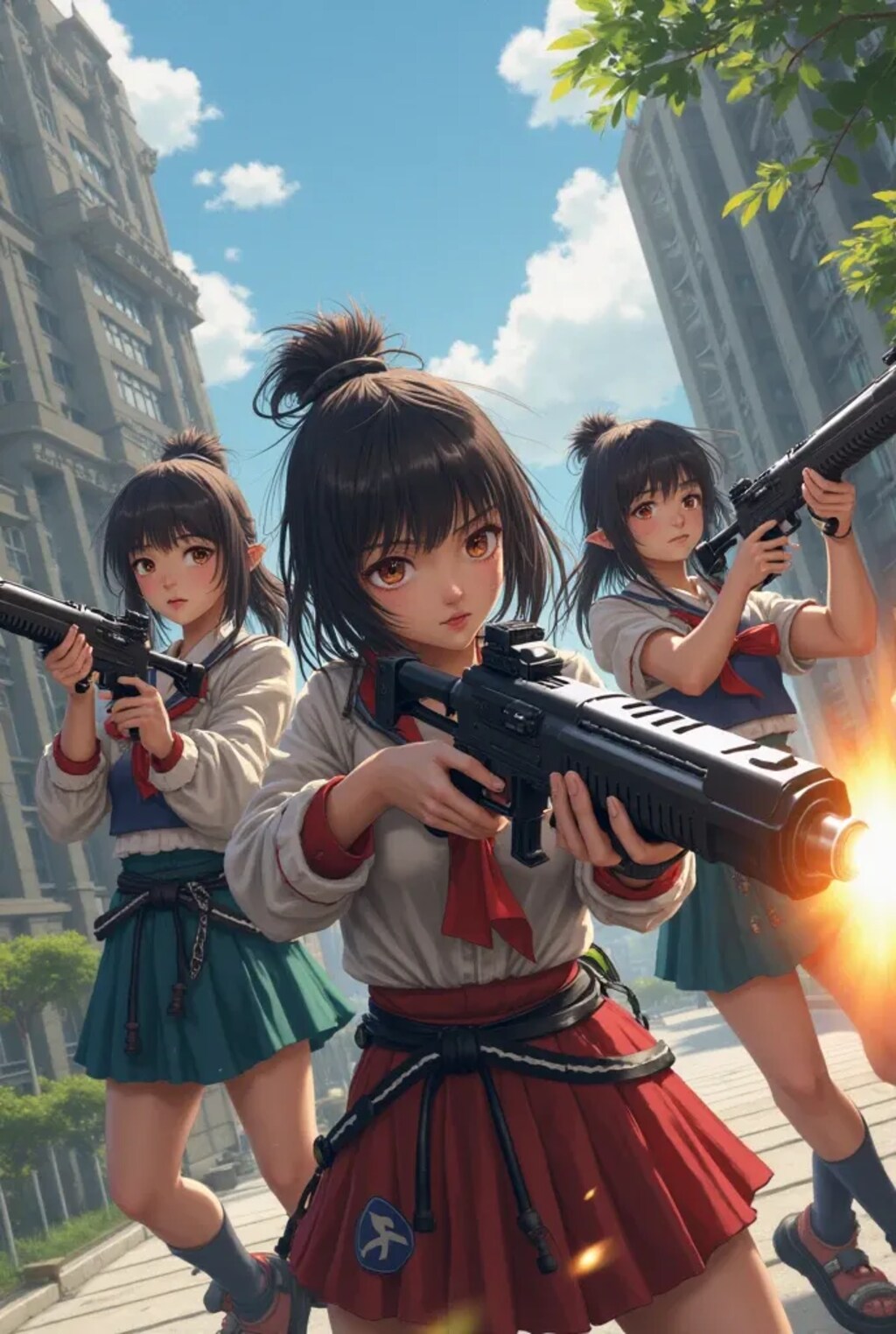 戦う女子高生　２