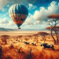 サバンナの気球 4枚目