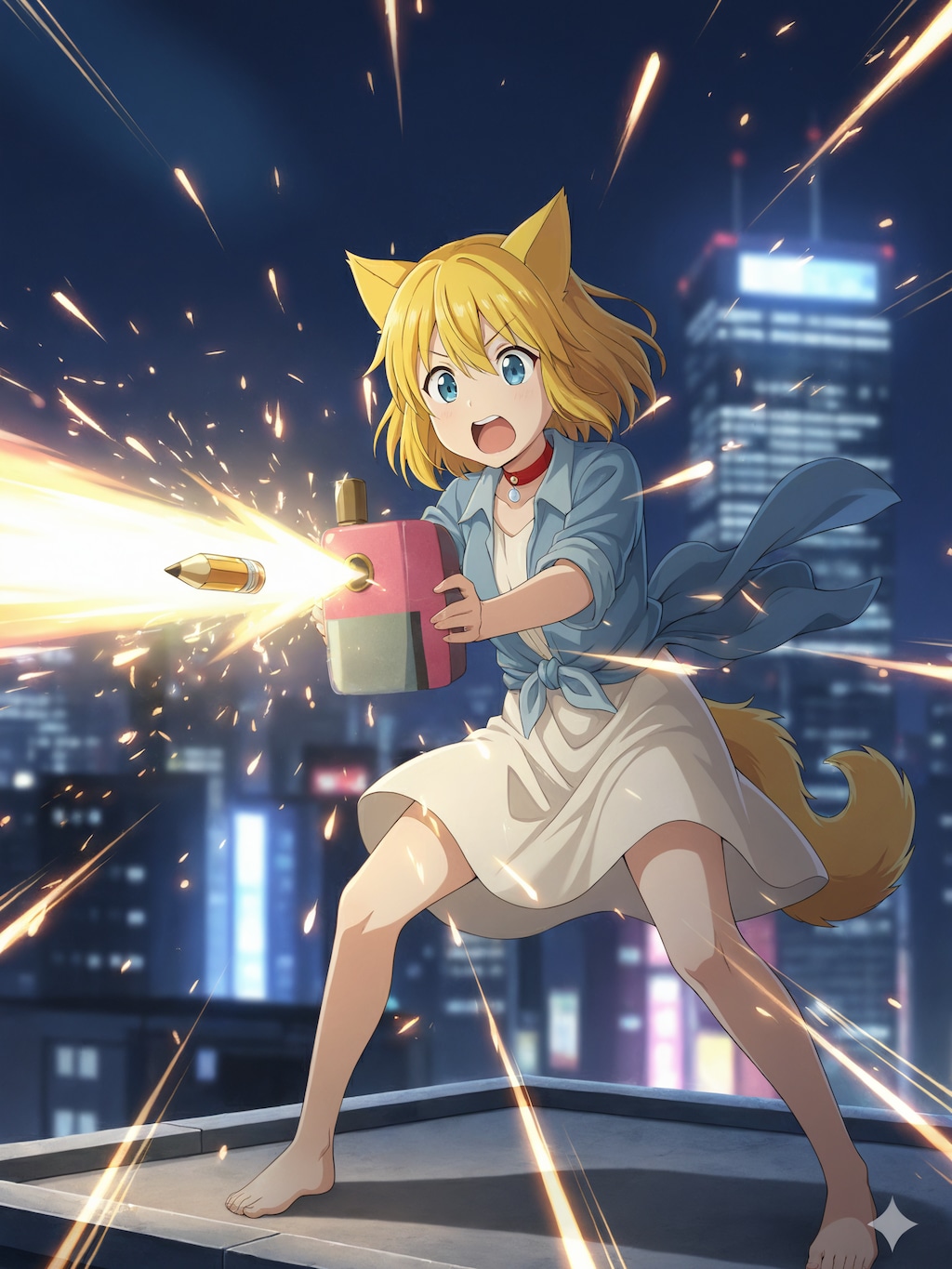 鉛筆削りを媒介にして電磁石の力で弾を飛ばす見た目も派手だし実際に飛んでいる弾の速度まであるというめちゃくちゃ危険な異能に目覚めてしまったのでせめて人様の迷惑にならないよう…