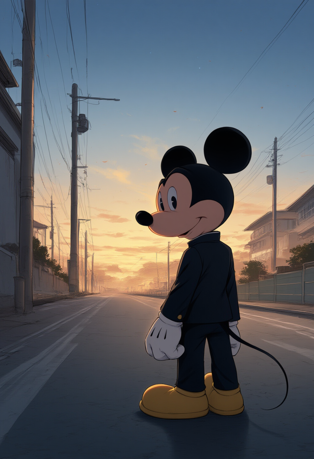 夕暮れのミッキー