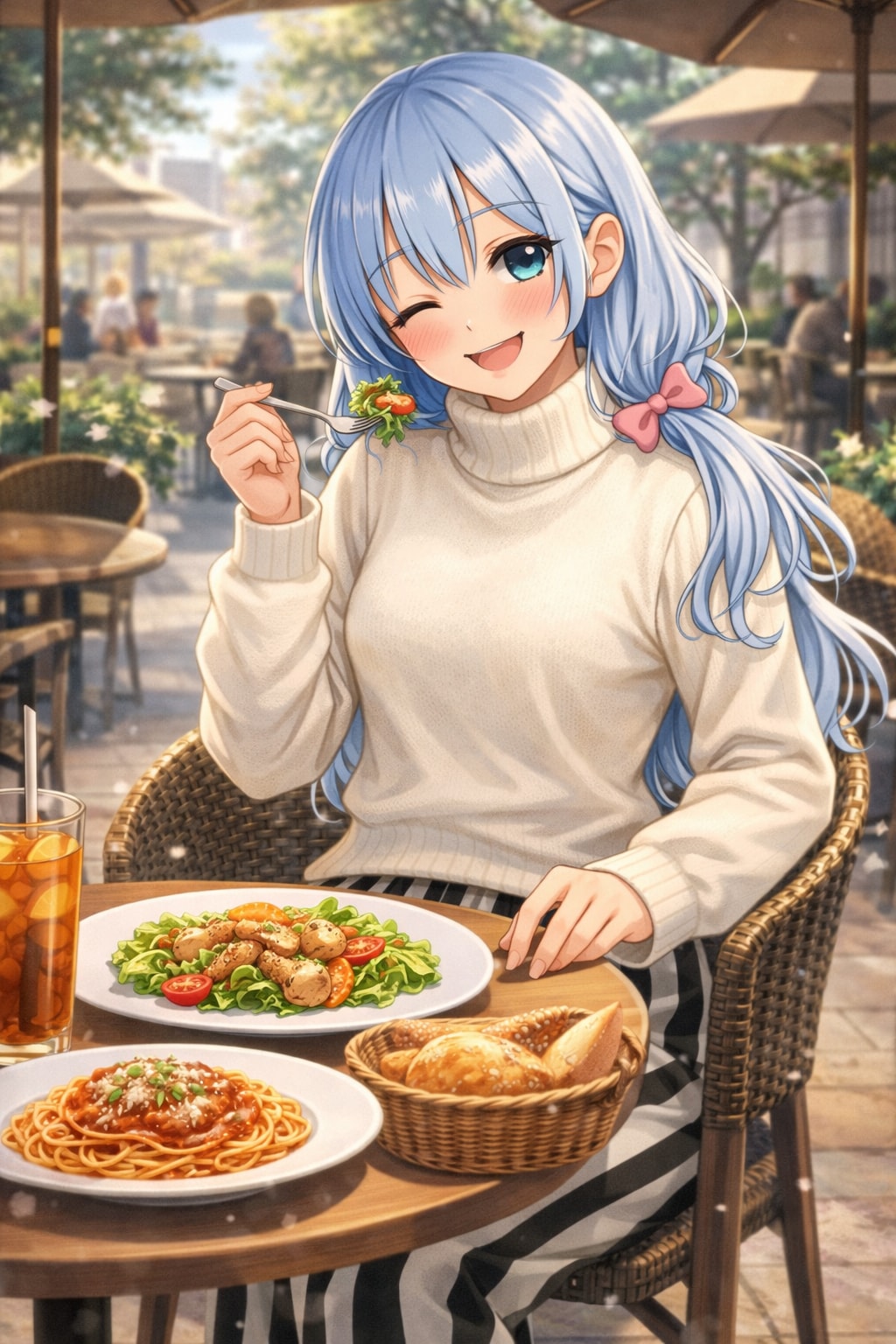 お昼のパスタランチ | の人気AIイラスト・グラビア