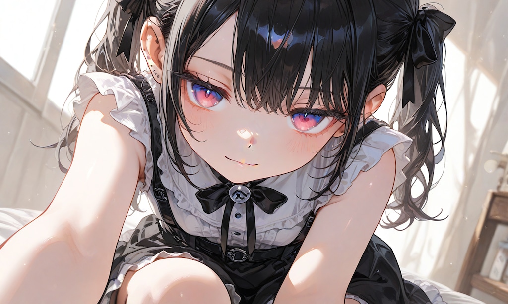 黒髪ロリツインテドレス