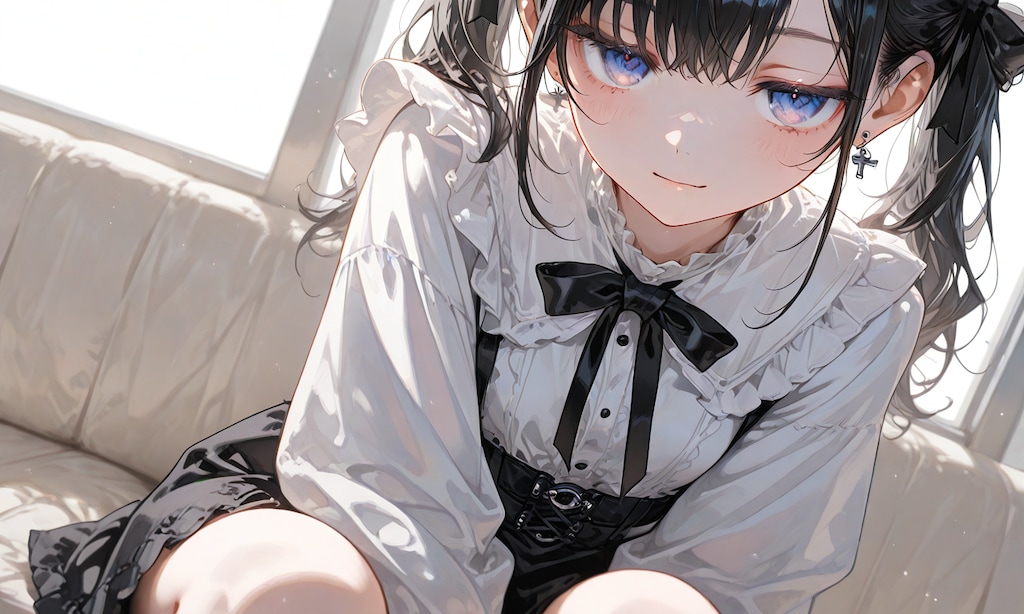 黒髪ロリツインテドレス