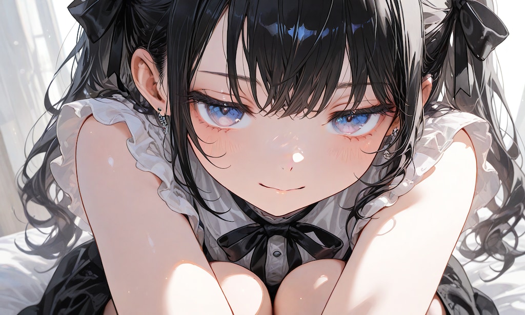 黒髪ロリツインテドレス