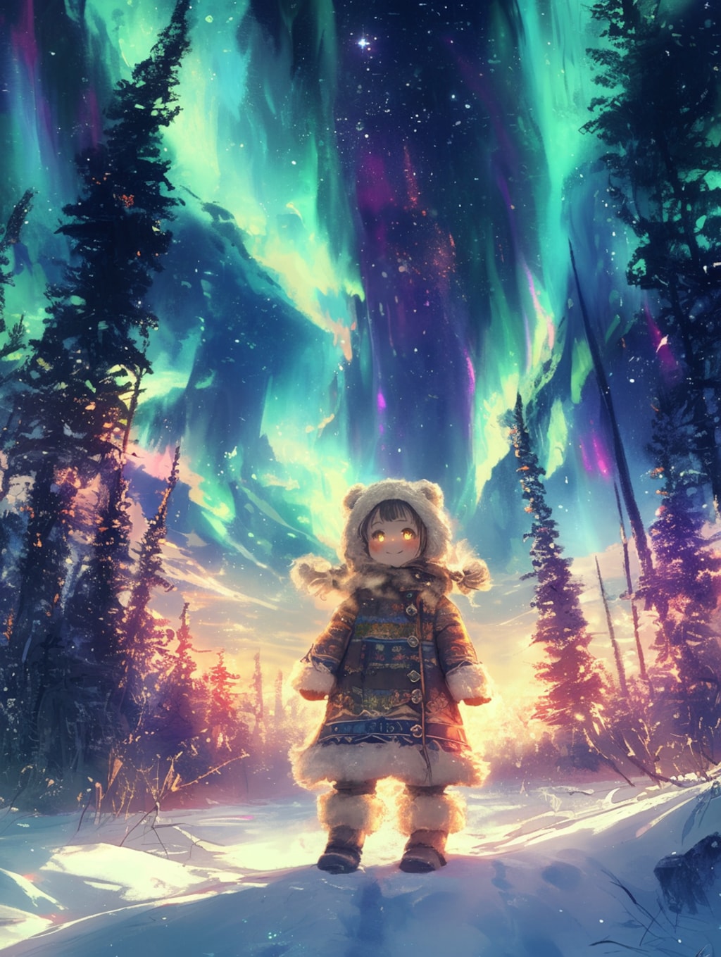 くま娘✖︎オーロラ②🐾