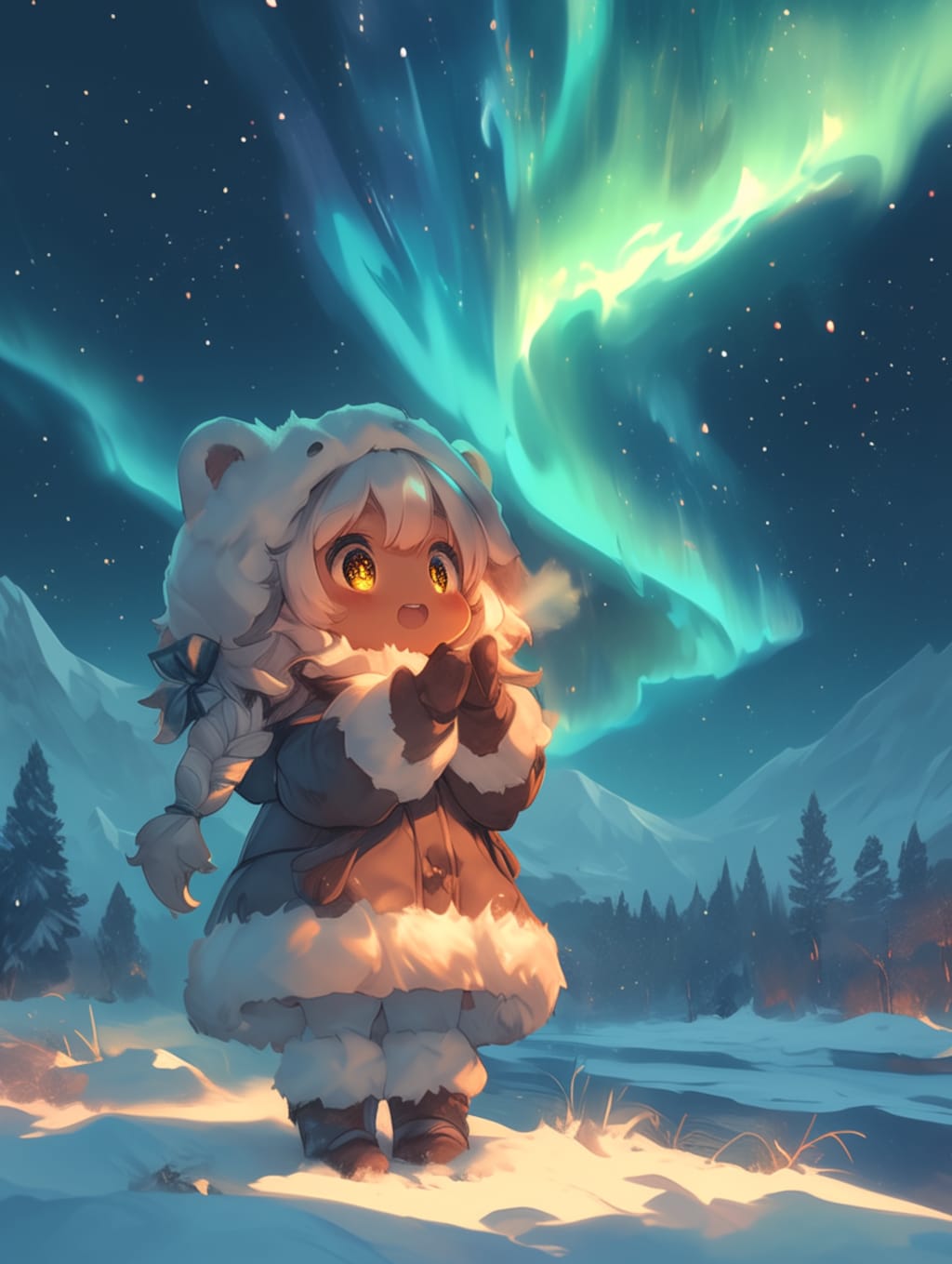 くま娘✖︎オーロラ②🐾