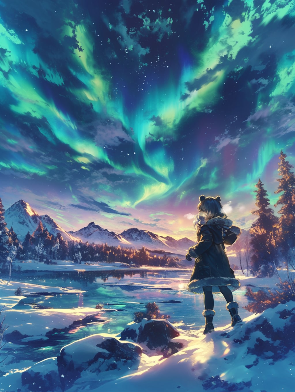 くま娘✖︎オーロラ②🐾