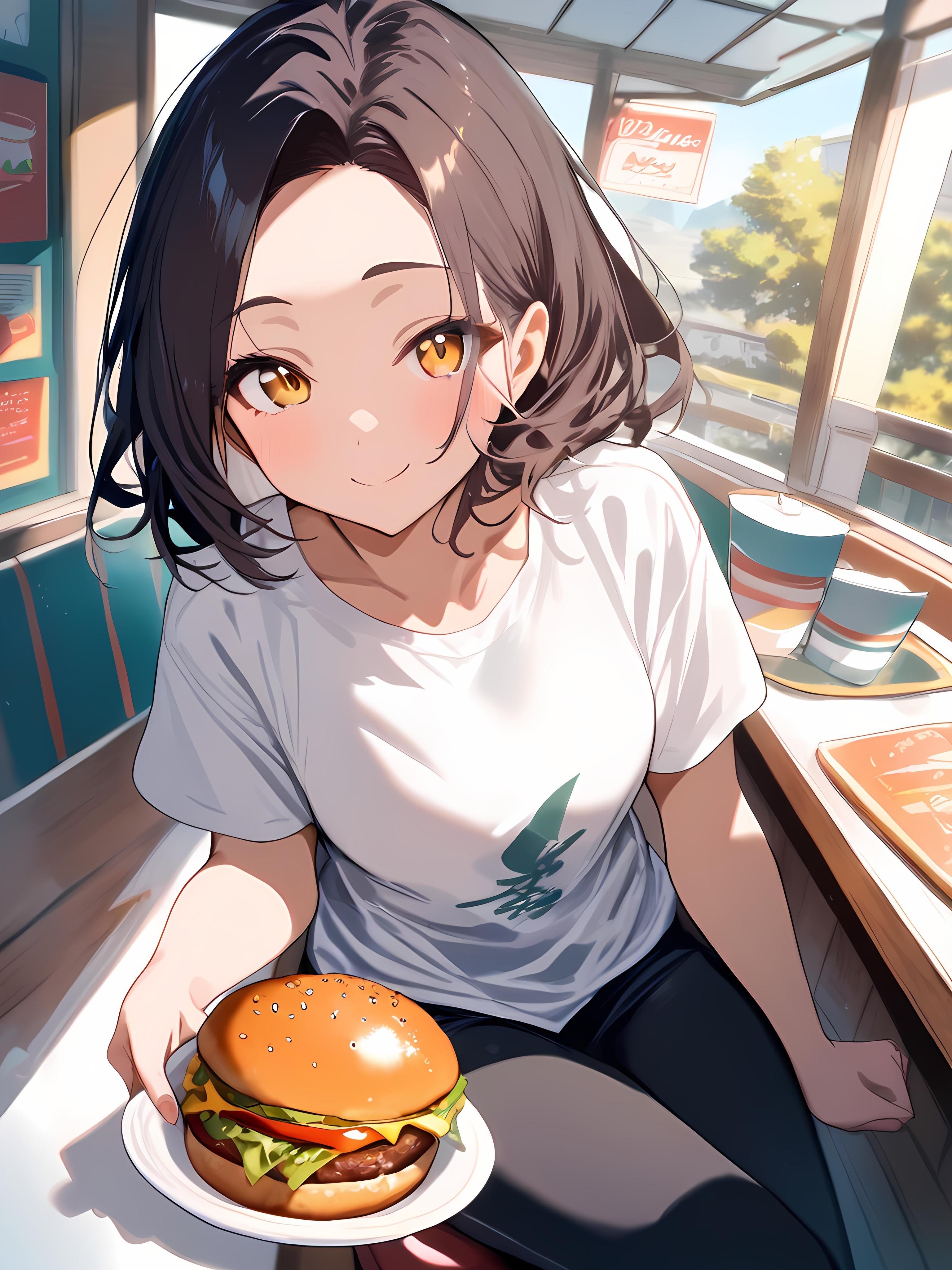 バーガーショップにて