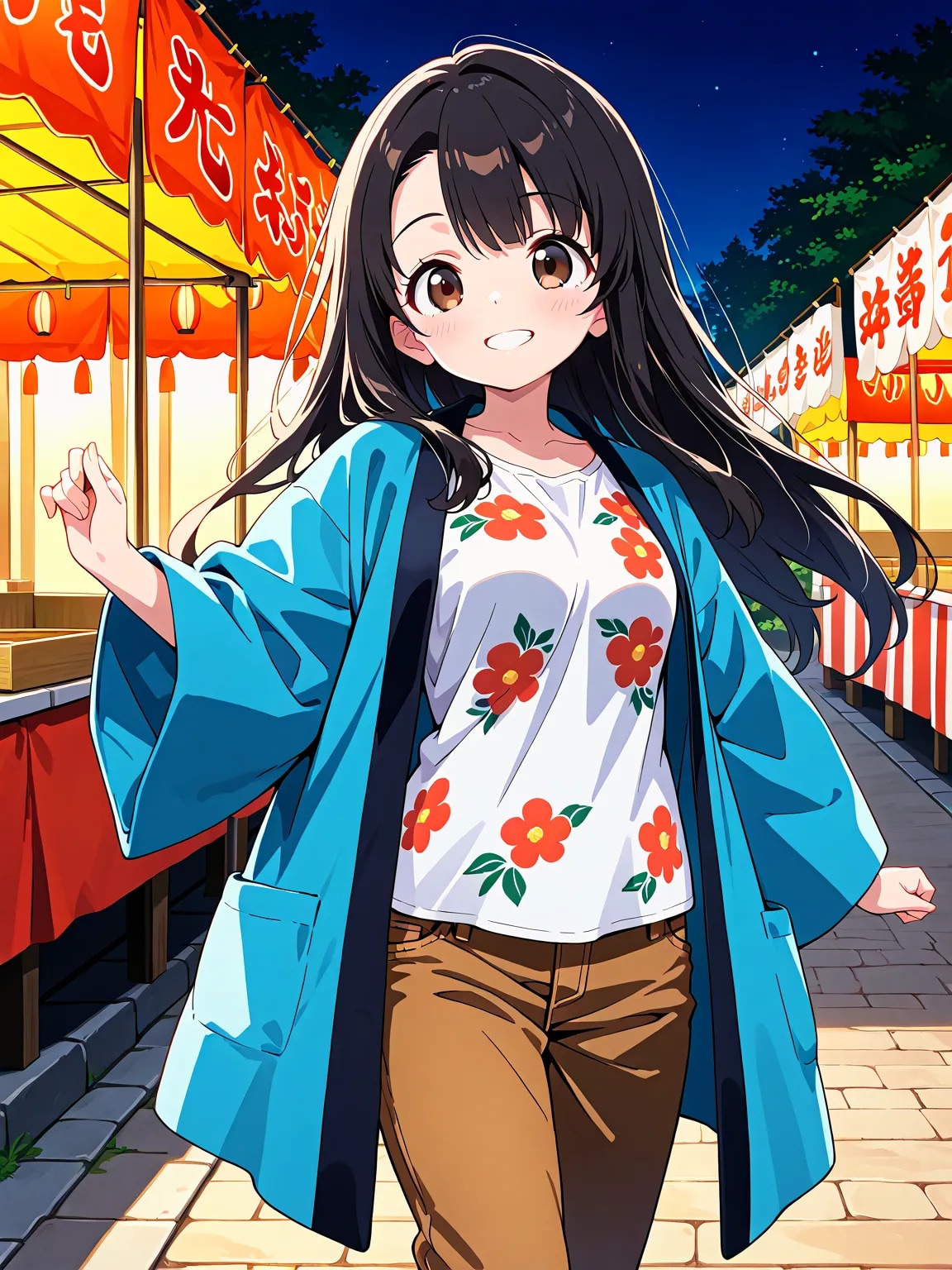 茶色デニムなみほママ