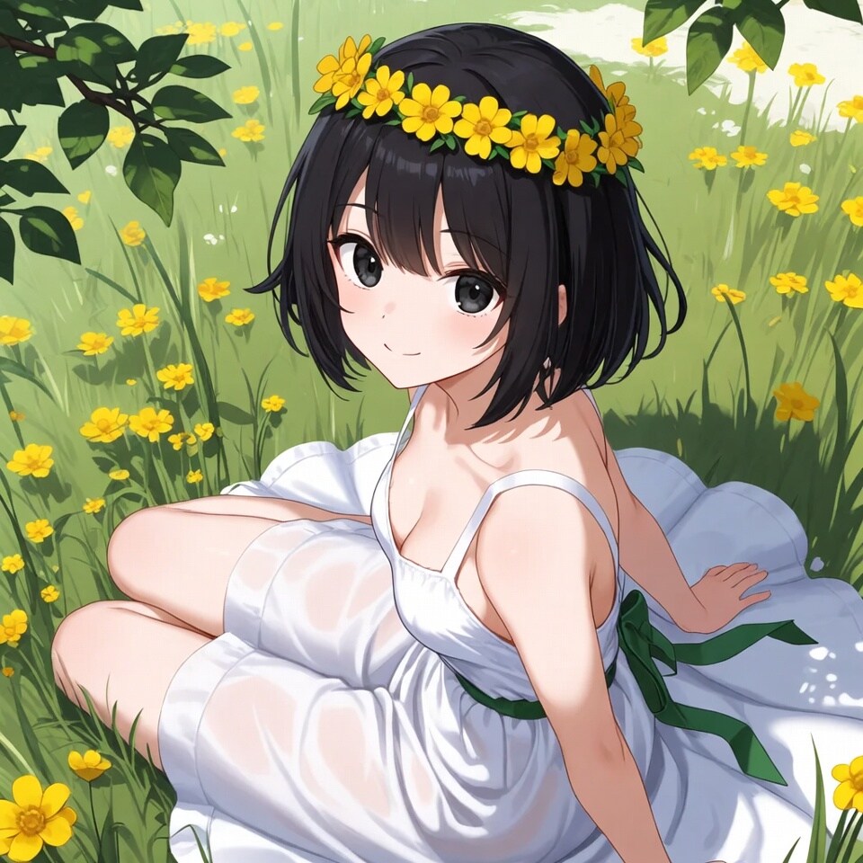 花畑の少女 | の人気AIイラスト・グラビア