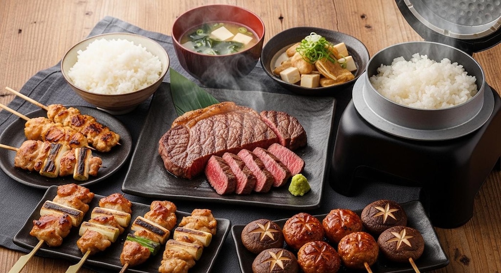 摩訶不思議食堂の肉料理膳