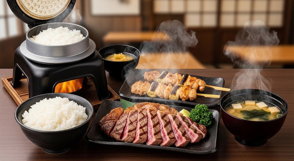 摩訶不思議食堂の肉料理膳