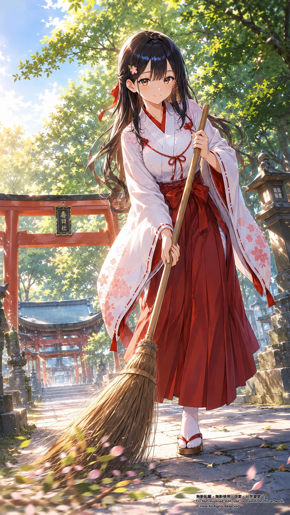 朝の神社の神楽さん | の人気AIイラスト・グラビア