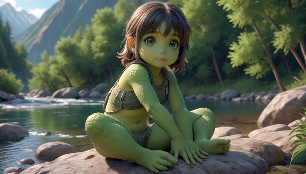 河童：ねぇ、皿見なかった？落っことしちゃったらしくってさぁ……知らない？そう……じゃ、尻子玉もらうね！