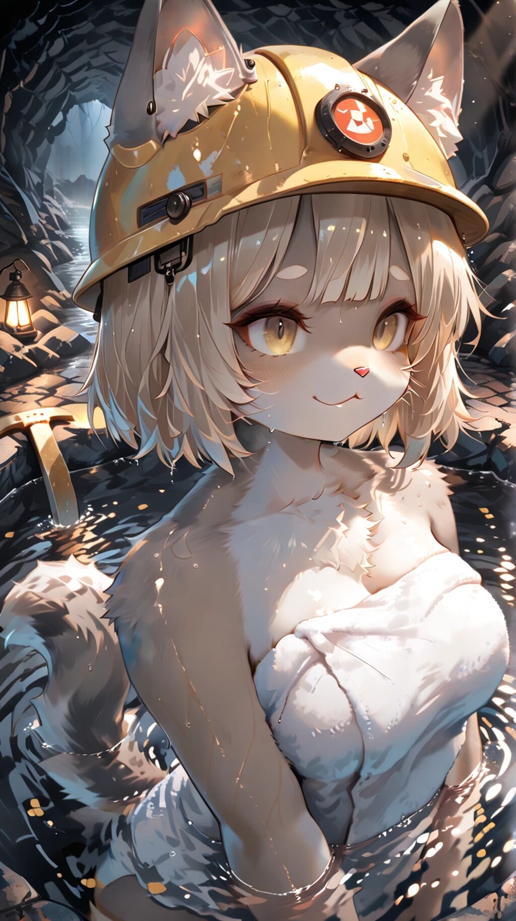 温泉を掘り当てた猫チャン