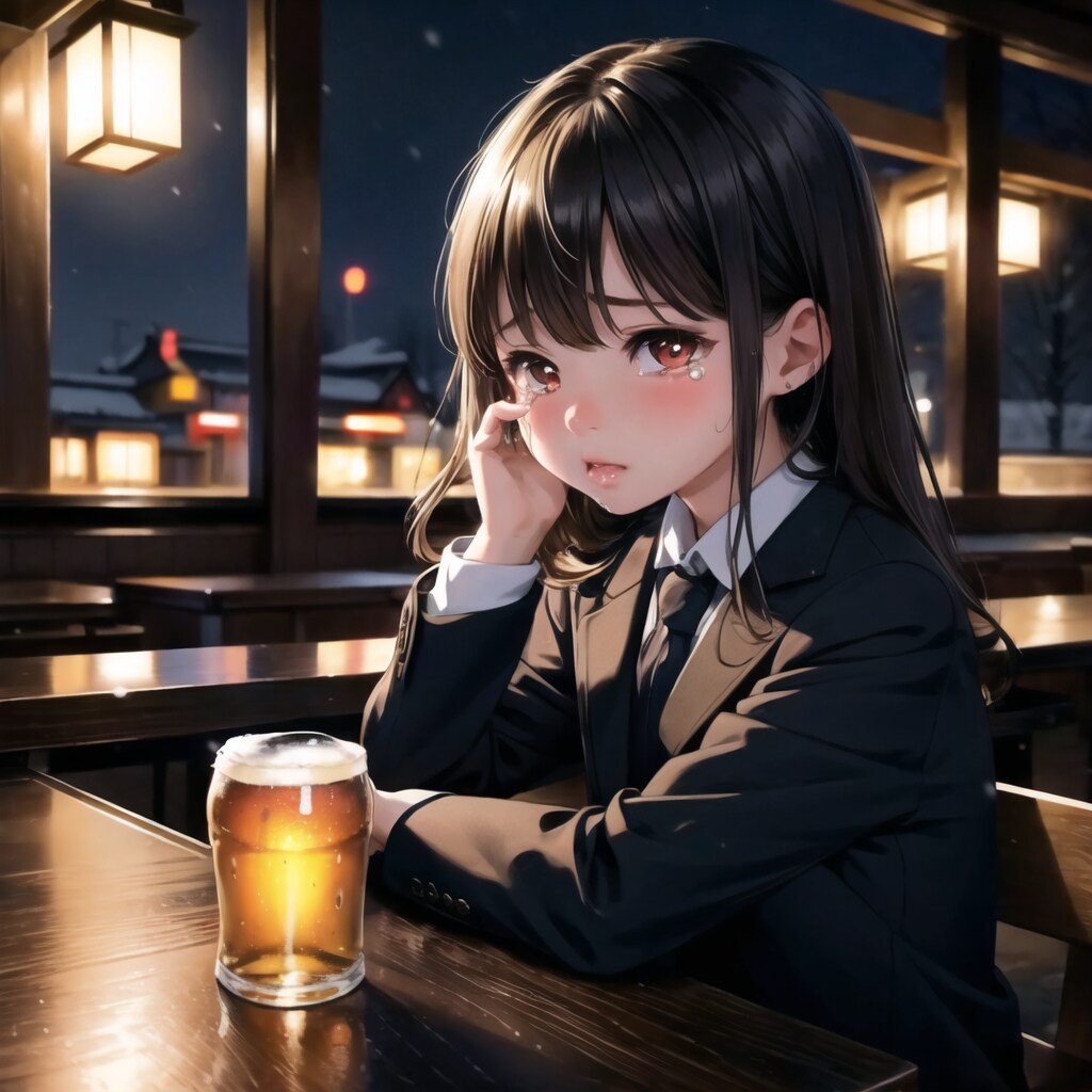 ぼっち忘年会の少女