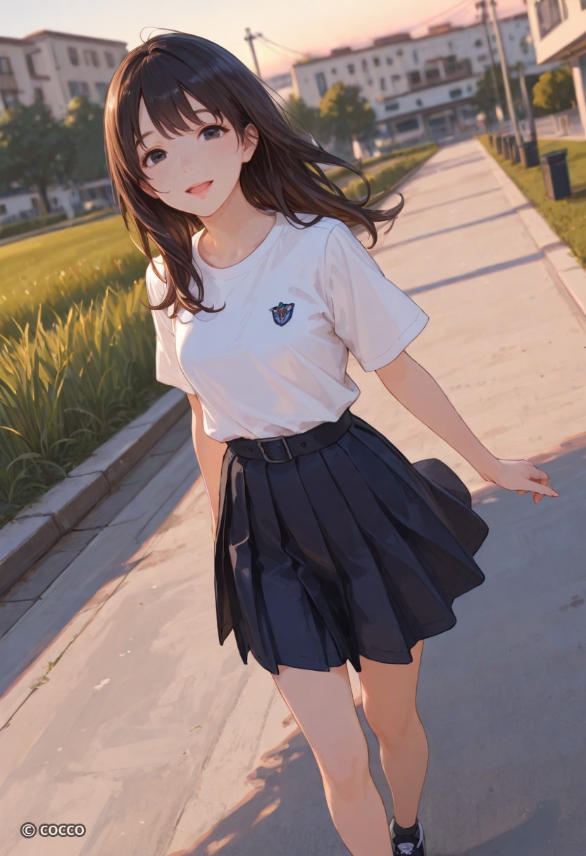 夕暮れの道 | の人気AIイラスト・グラビア
