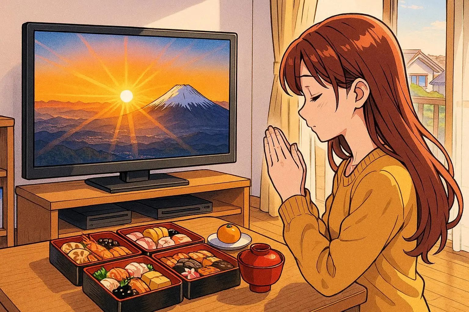 リビングからご来光 | の人気AIイラスト・グラビア
