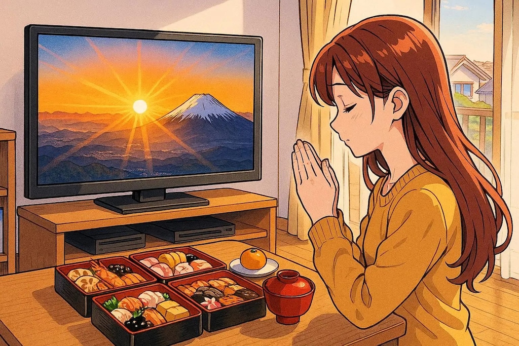 リビングからご来光