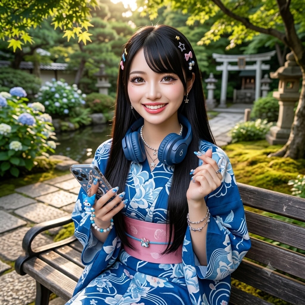 A girl wearing a yukata