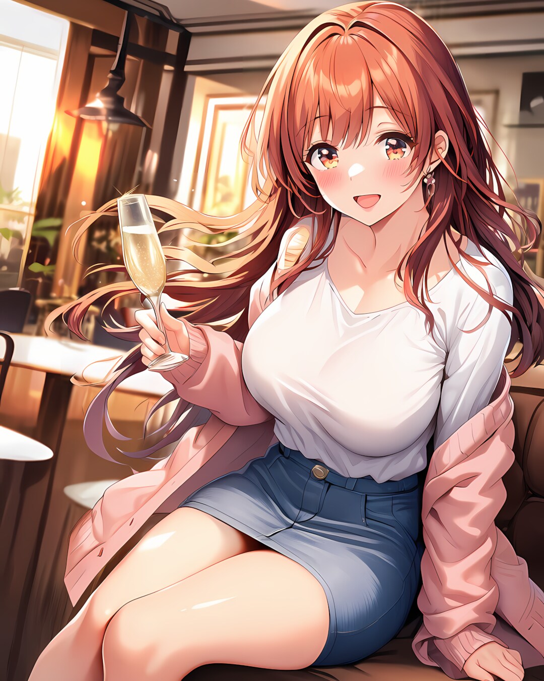 🥂レースお疲れ様✨ノノカちゃんと祝杯ラウンジデート