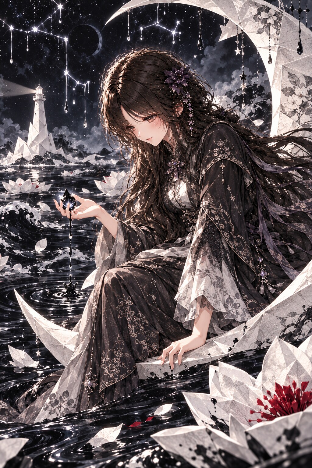 黒の海 | の人気AIイラスト・グラビア